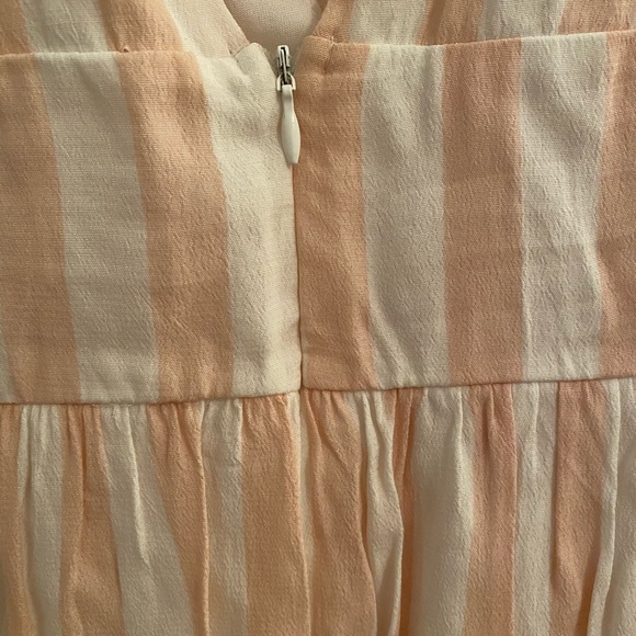 Pink and white vertical striped dress. - Picture 4 of 6